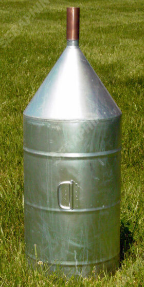 EXTRA TALL STAINLESS STEEL FUNNEL WITH COPPER SPOUT
