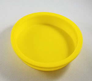 Yellow Plastic Cap 4" (5) Per Set - item # E300800