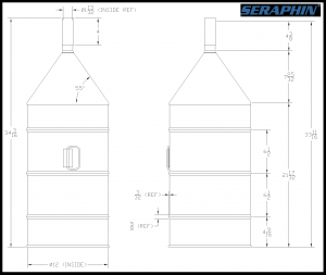 EXTRA TALL STAINLESS STEEL FUNNEL WITH COPPER SPOUT - Image 2